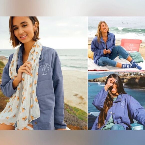 Amuse Society Sea Breeze Quilted Embroidered Chore Barn Coat Jacket Sz XXL NWT - Picture 2 of 15